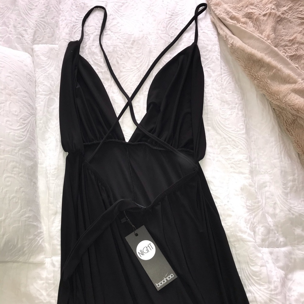 Boohoo Long Black Dress